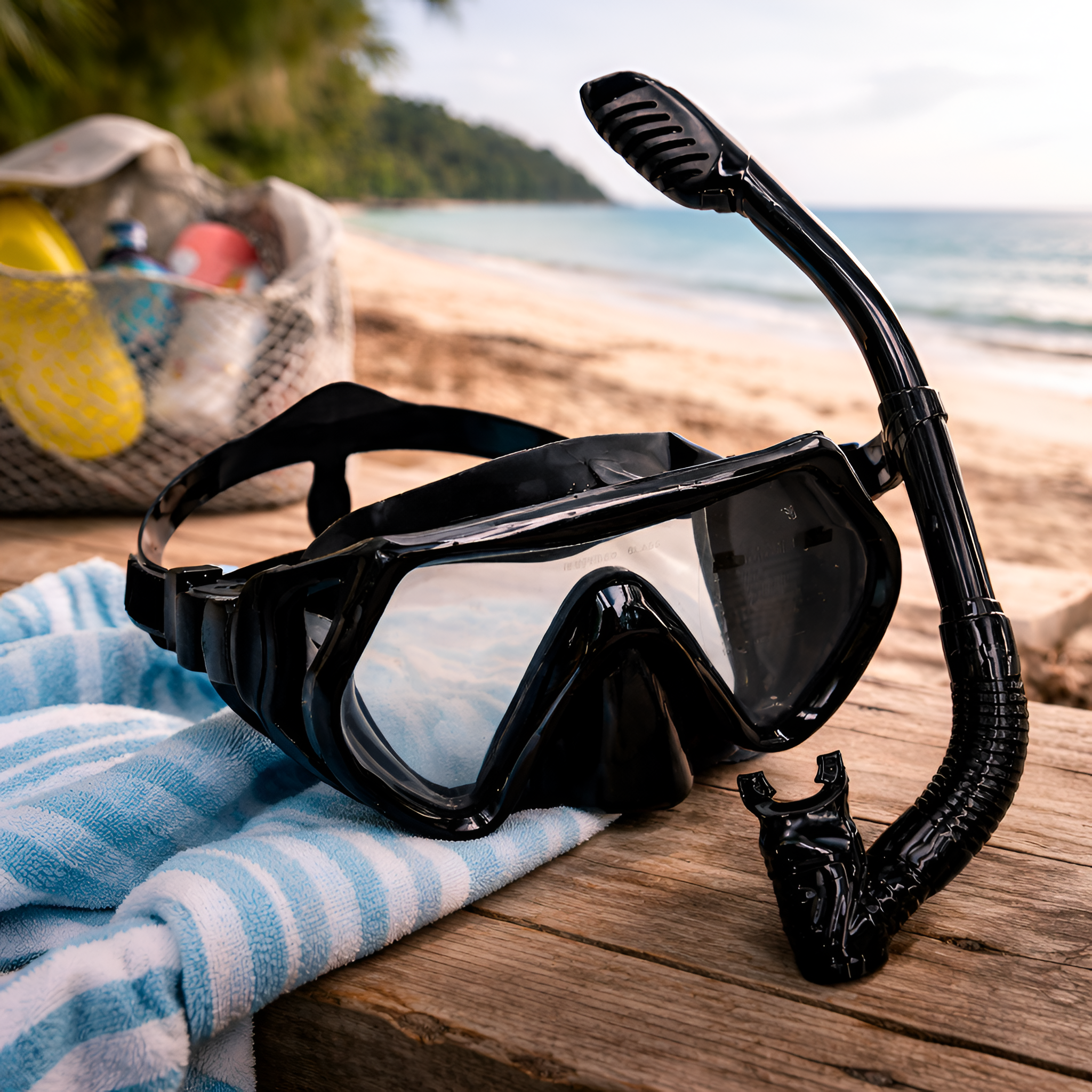 Nyrell - Børne Snorkelmaske Sæt Anti-Dug med Næsedækning