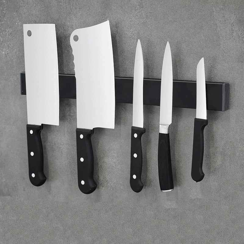 ZenithForge Vægmonteret Magnetisk Knivholder i Rustfrit Stål