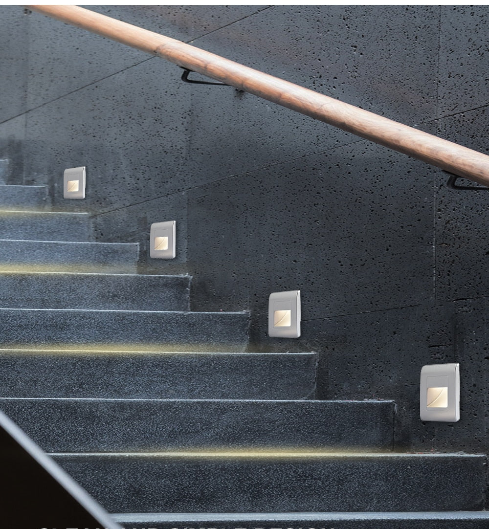 AstraLite PIR Sensor Trappe Lys med Fire Farvemuligheder