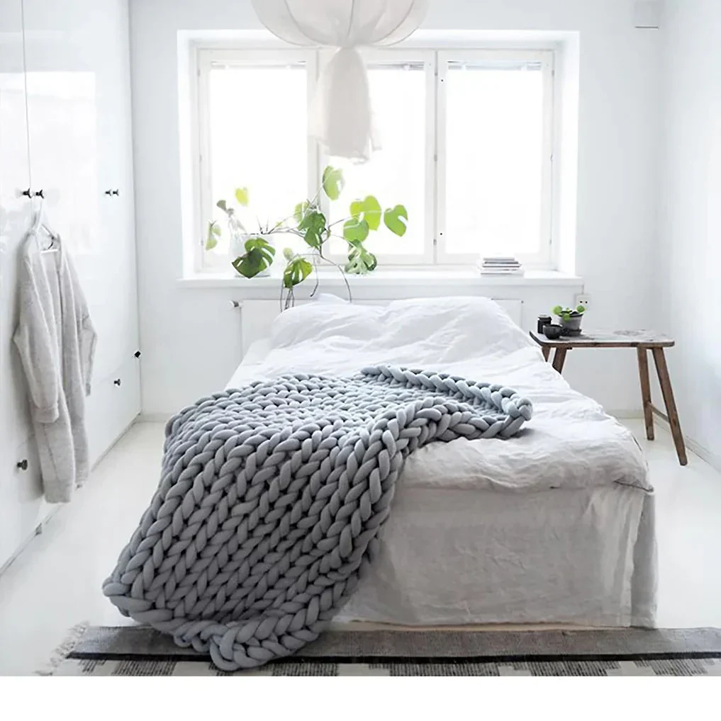 CozyWeave – Elegant plys tæppe med et tidløst tekstureret design