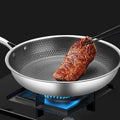 Højkvalitets rustfrit stål stegepande med non-stick pixelteknologi – Perfekt til sund stegning