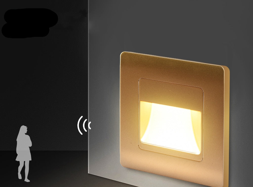 AstraLite PIR Sensor Trappe Lys Fire Farvemuligheder