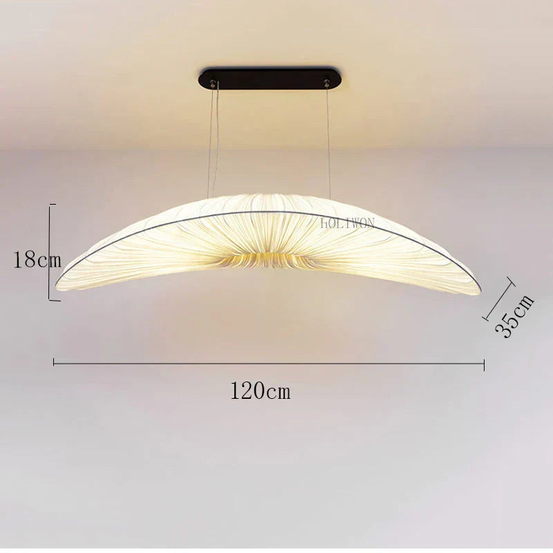Aurelia Hvid LED Pendel Lys Sejlstof Kranse | Petprovac