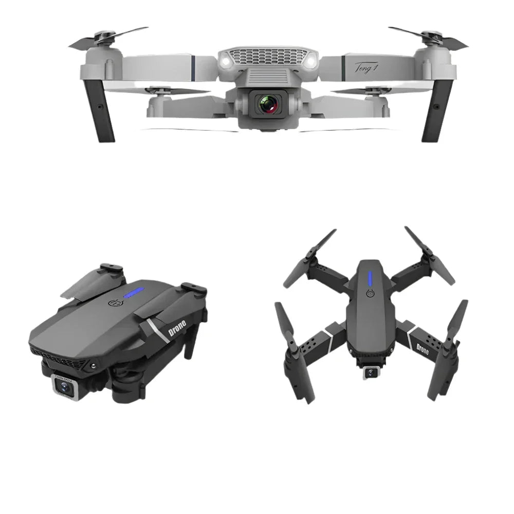 E88 Pro Drone 4k HD Dobbelt Kamera RC VR 3D Lang Batterilevetid Flyvebane FPV Mini Drone