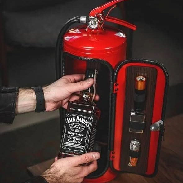 Skjult FireBar – Skjult Mini-Bar i Brandslukker-Design til Stilfuld Opbevaring af Drikkevarer
