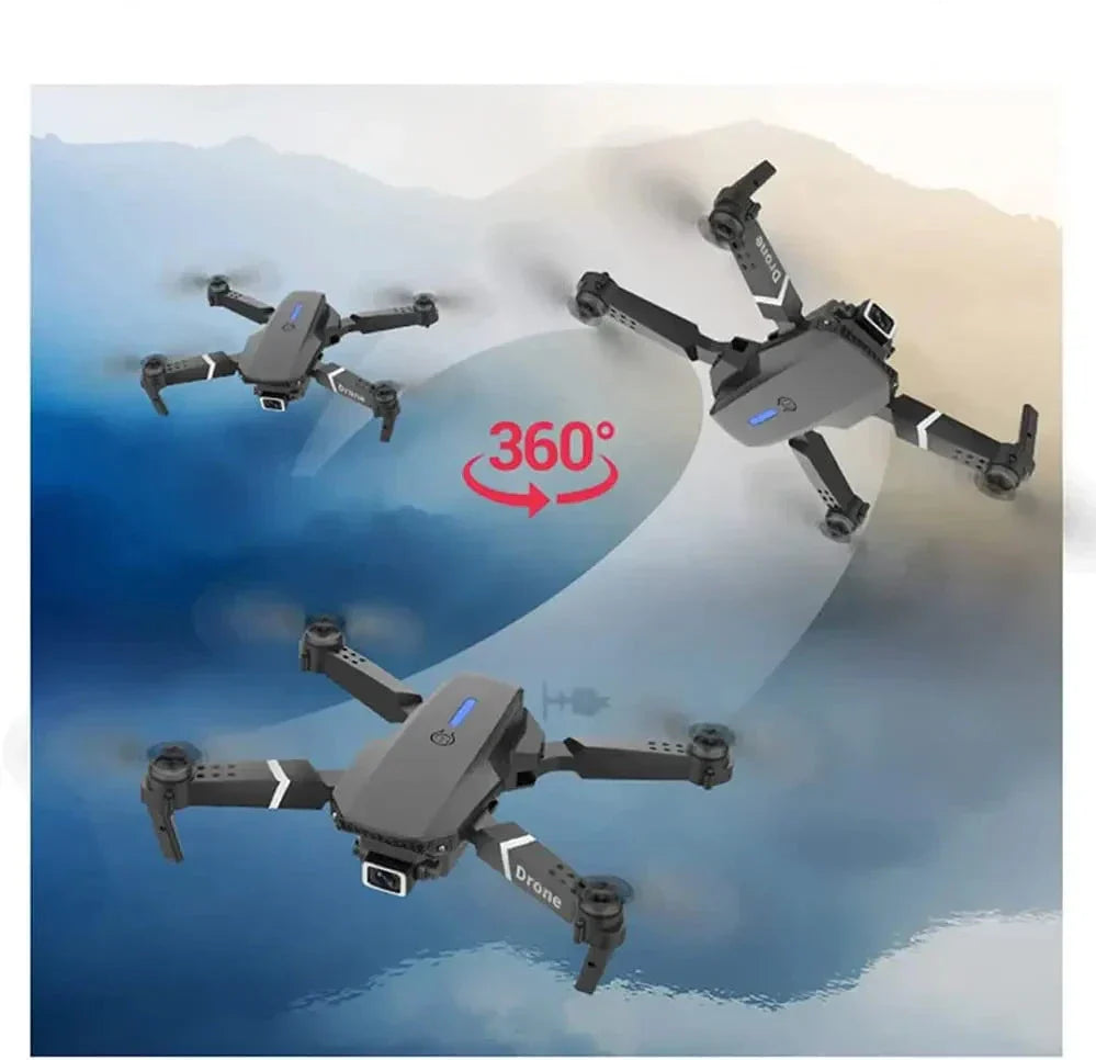 E88 Pro Drone 4k HD Dobbelt Kamera RC VR 3D Lang Batterilevetid Flyvebane FPV Mini Drone