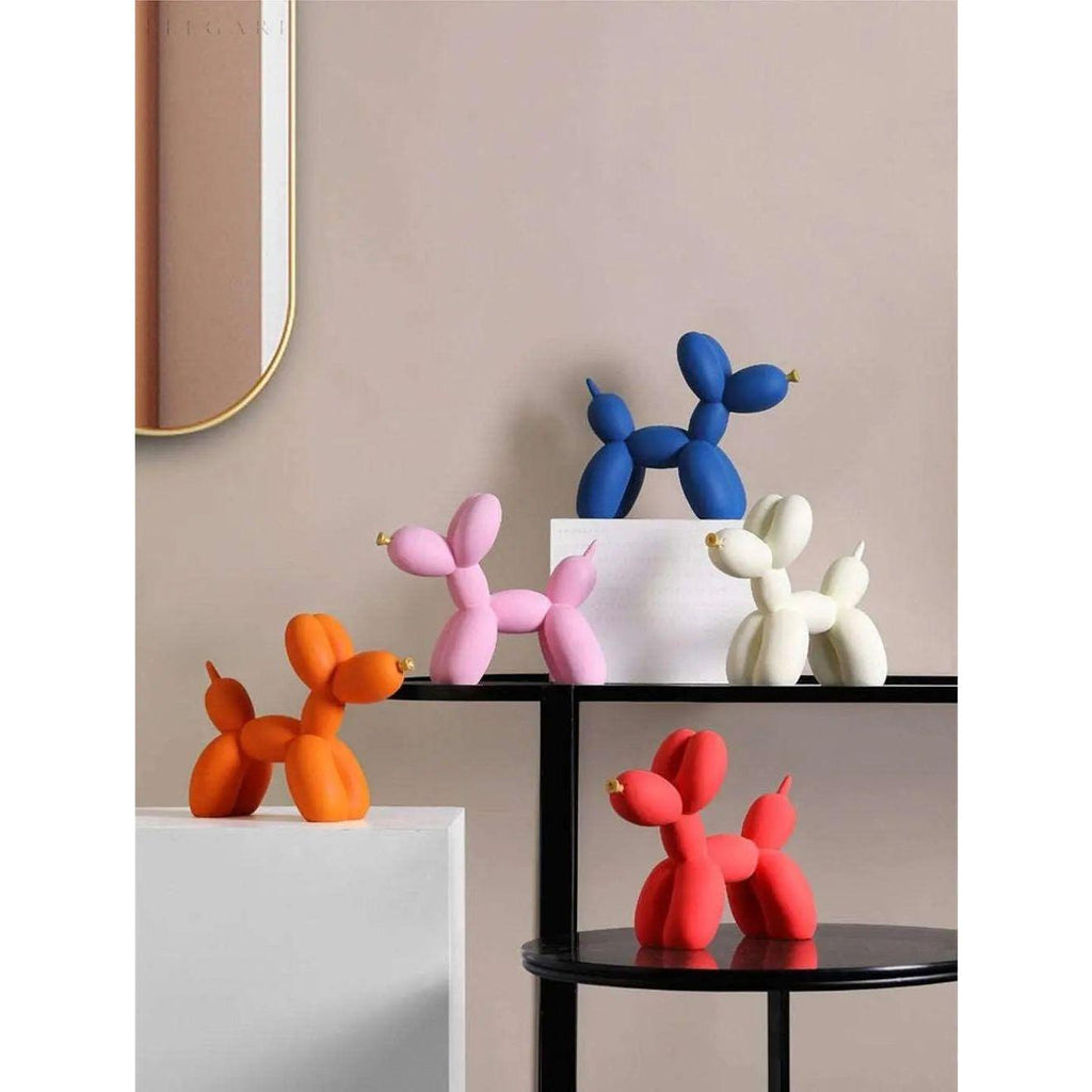 Statue af hund i kunstnerisk ballon