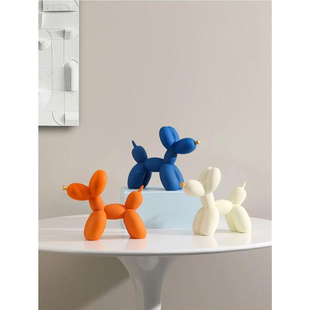 Statue af hund i kunstnerisk ballon
