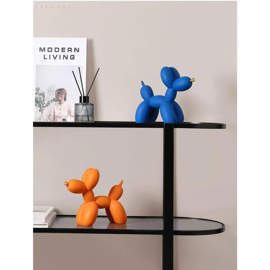 Statue af hund i kunstnerisk ballon