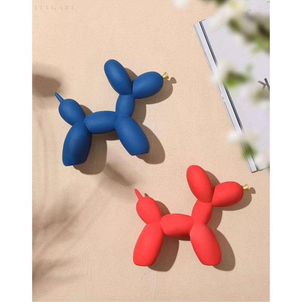 Statue af hund i kunstnerisk ballon