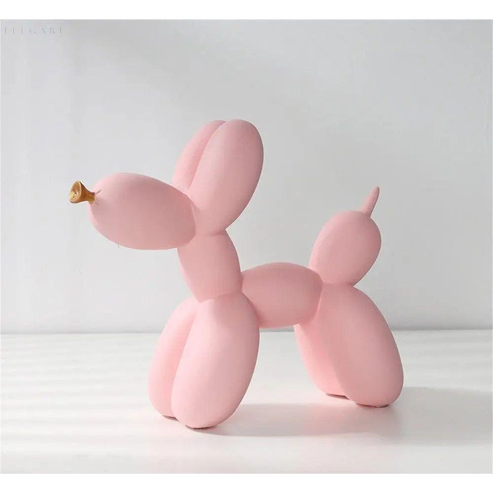 Statue af hund i kunstnerisk ballon