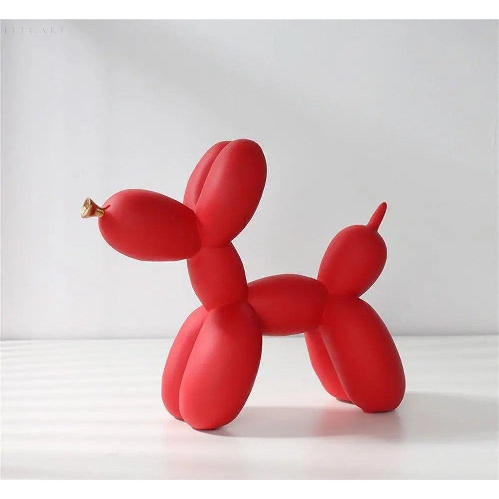 Statue af hund i kunstnerisk ballon