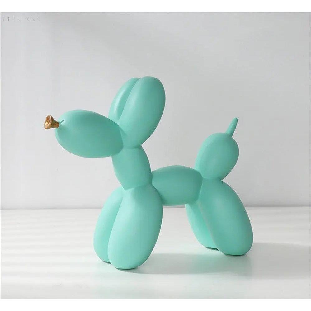 Statue af hund i kunstnerisk ballon