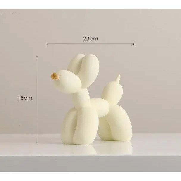 Statue af hund i kunstnerisk ballon