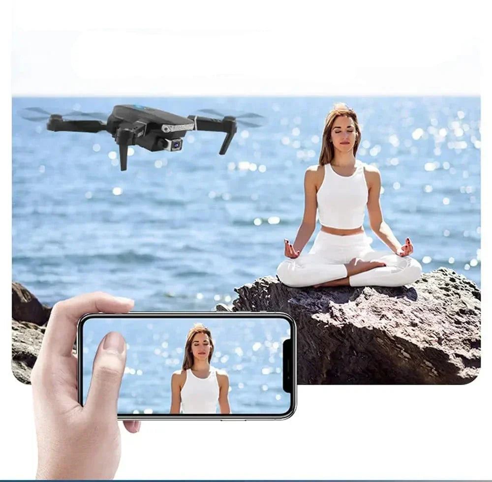 E88 Pro Drone 4k HD Dobbelt Kamera RC VR 3D Lang Batterilevetid Flyvebane FPV Mini Drone