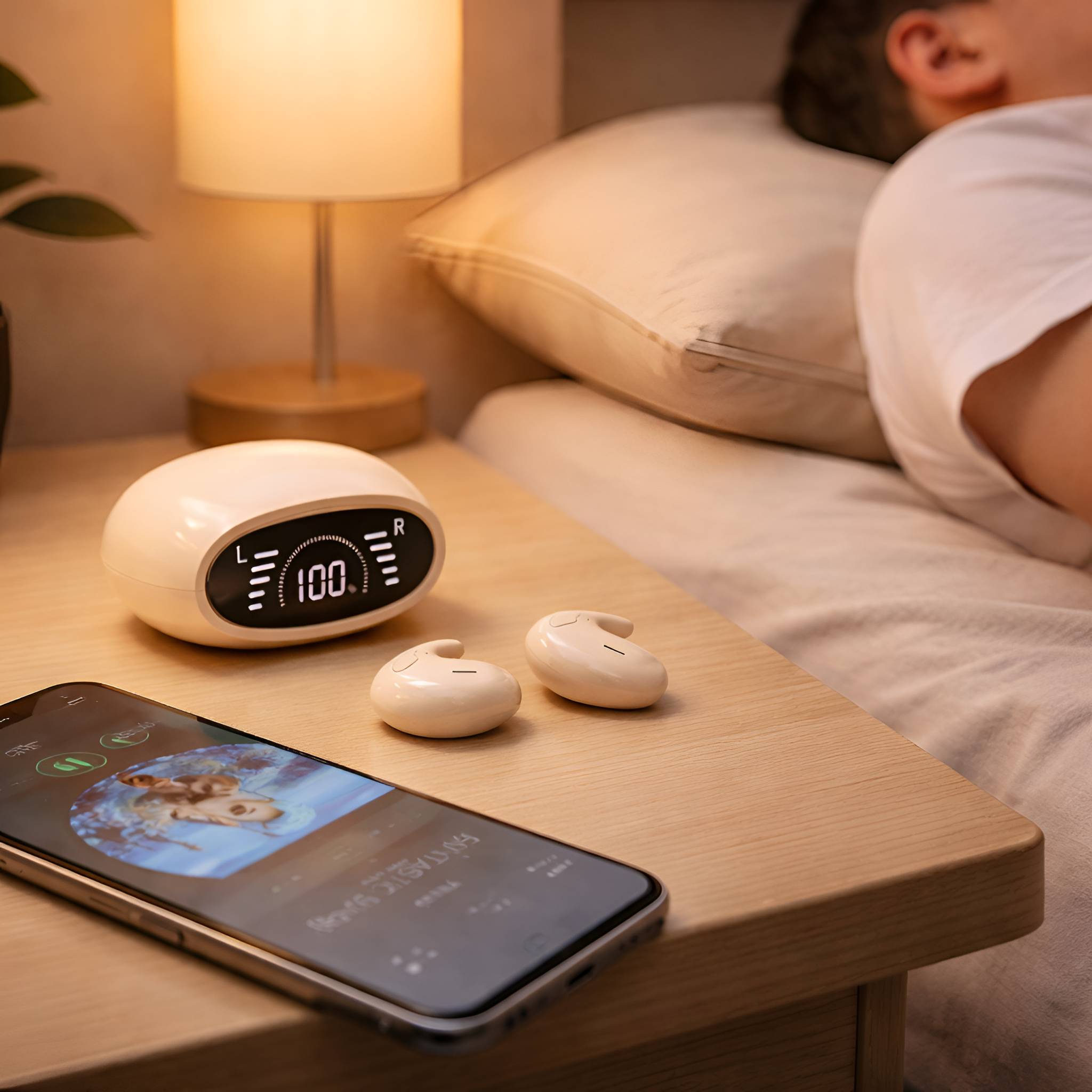 Miko - Ultra-tynde sleep hovedtelefoner Bluetooth 5.3