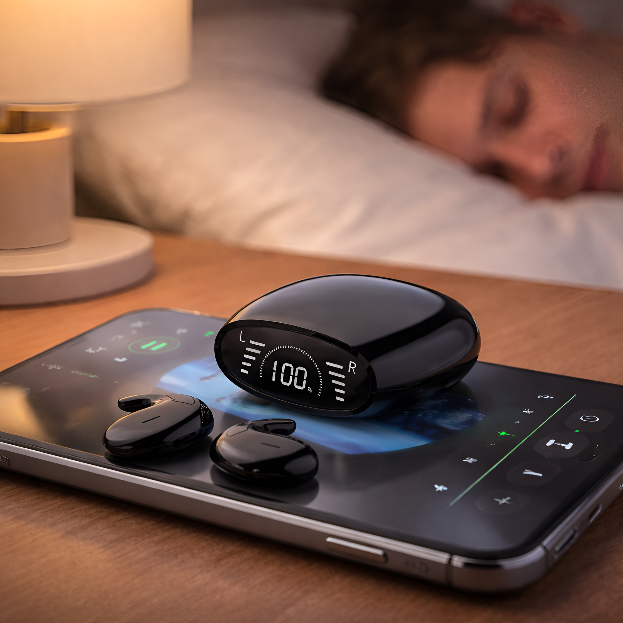 Miko - Ultra-tynde sleep hovedtelefoner Bluetooth 5.3