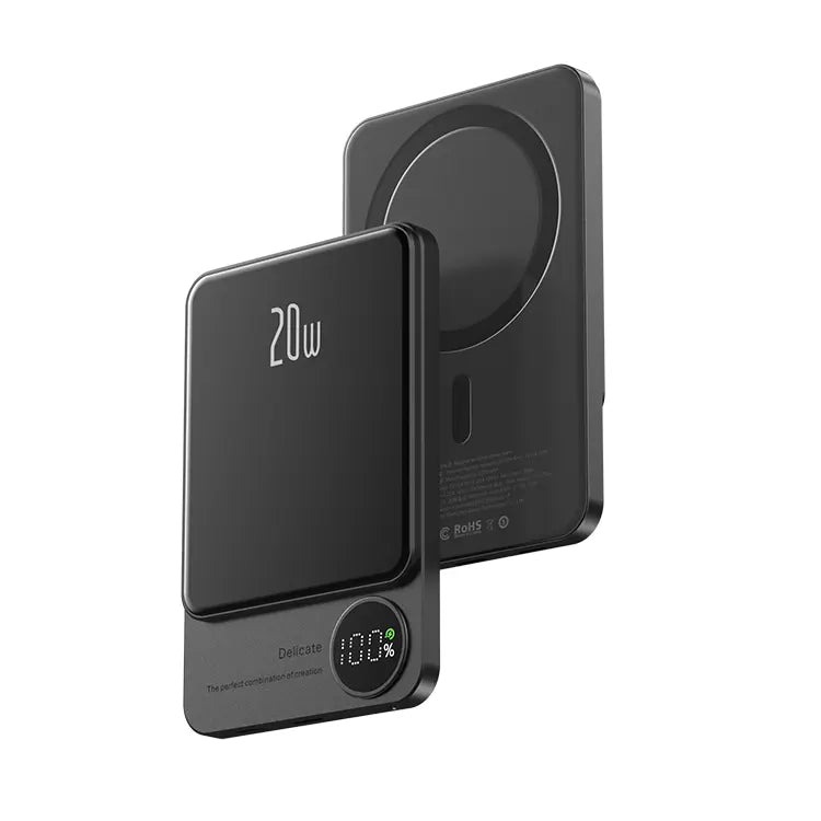 Voltix – Magnetisk Powerbank 20W Hurtigopladning – trådløs til rejsebrug