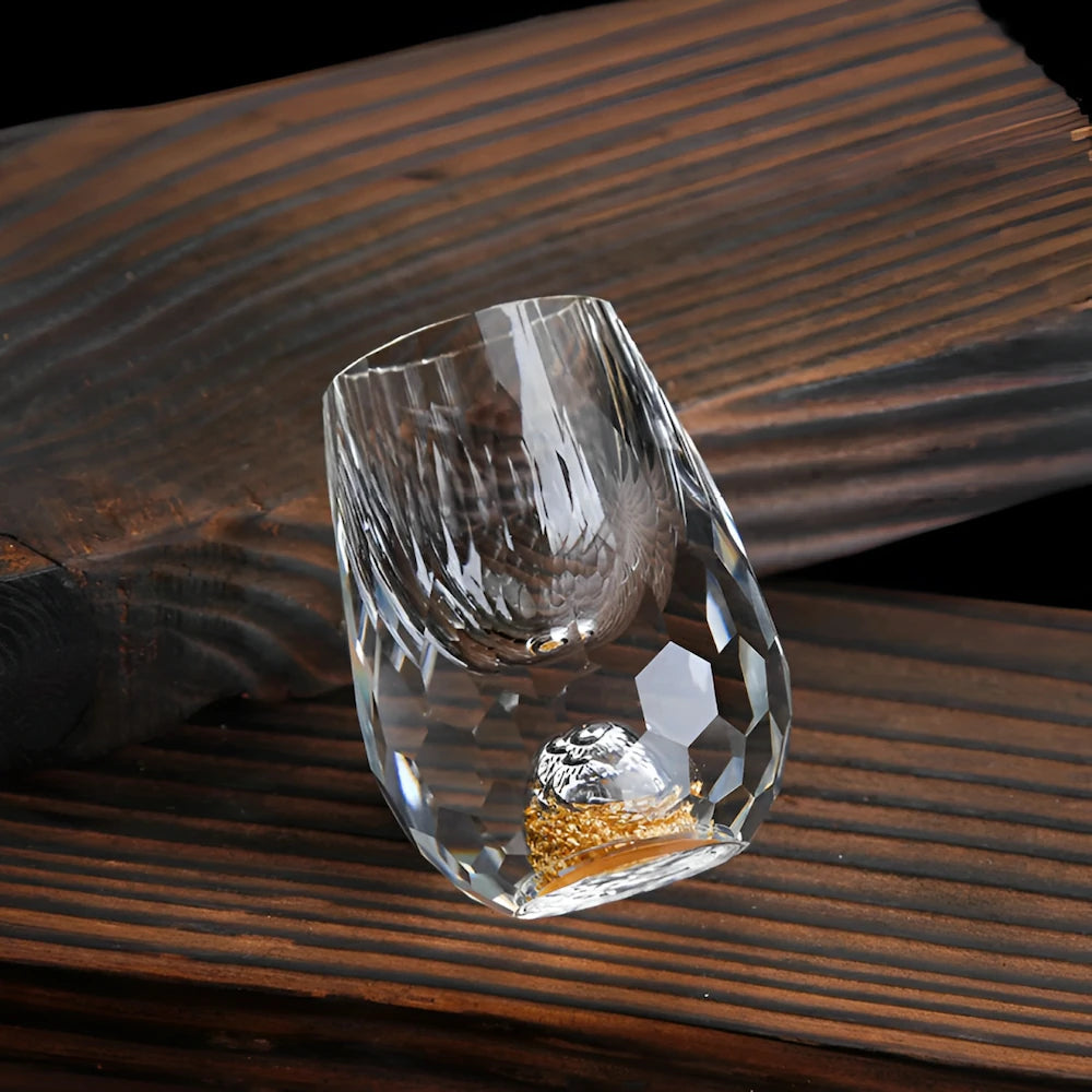 Håndlavede Krystalglas med Guldflager – 2-Pakning til Whisky