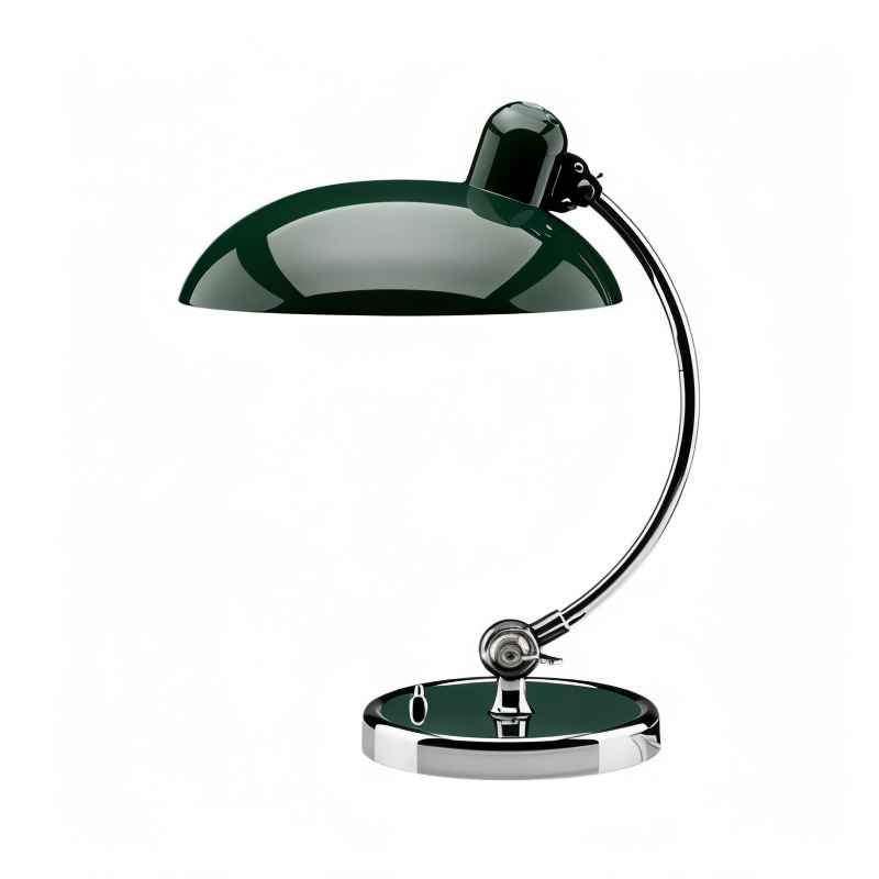Bordlampe – Justerbar arm af jern & klassisk kuppelform til funktionel arbejdsbelysning