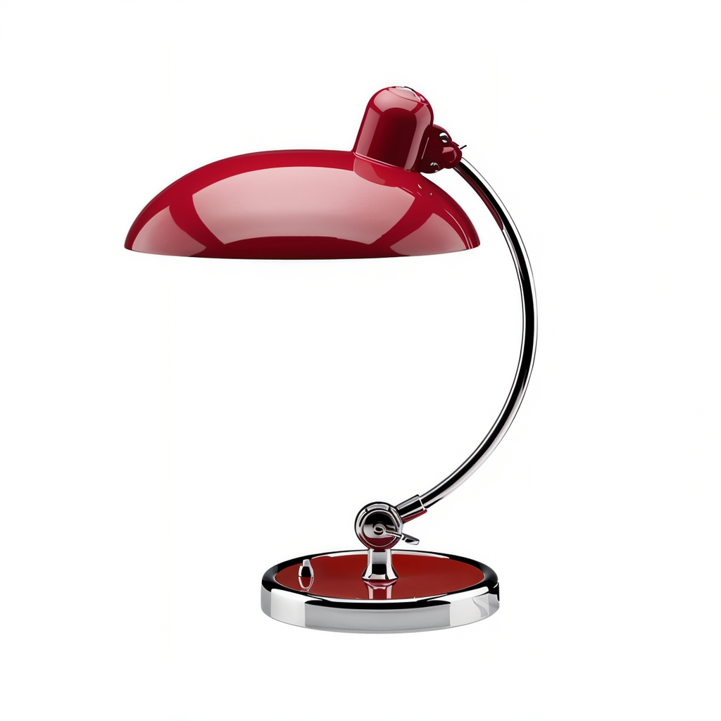 Bordlampe – Justerbar arm af jern & klassisk kuppelform til funktionel arbejdsbelysning