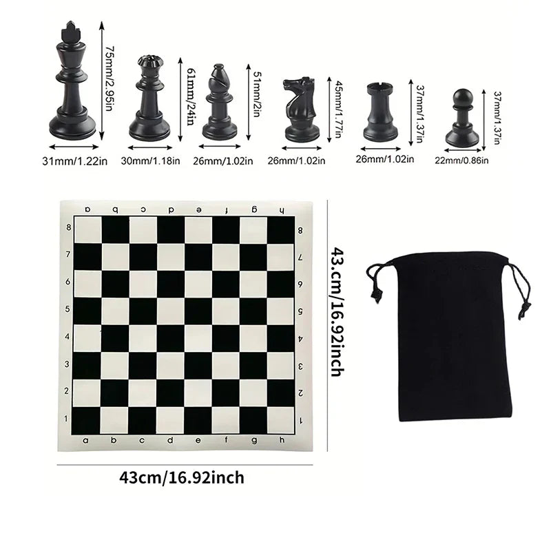 Ardentor Skakfigurer Sæt i Træ – 32-delt, Håndlavet & Klassisk Design