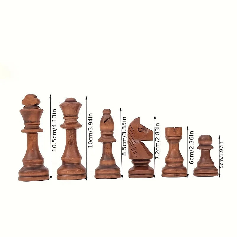 Ardentor Skakfigurer Sæt i Træ – 32-delt, Håndlavet & Klassisk Design