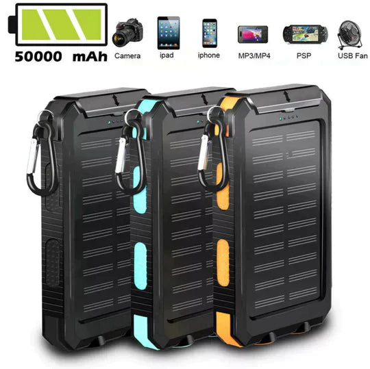 LyraCharge 30000mAh Solcelle Power Bank IP67 Vandtæt