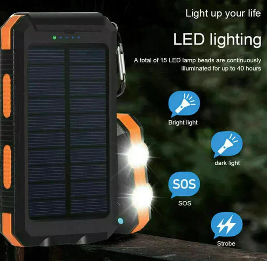 LyraCharge 30000mAh Solenergi Power Bank IP67 Vandtæt