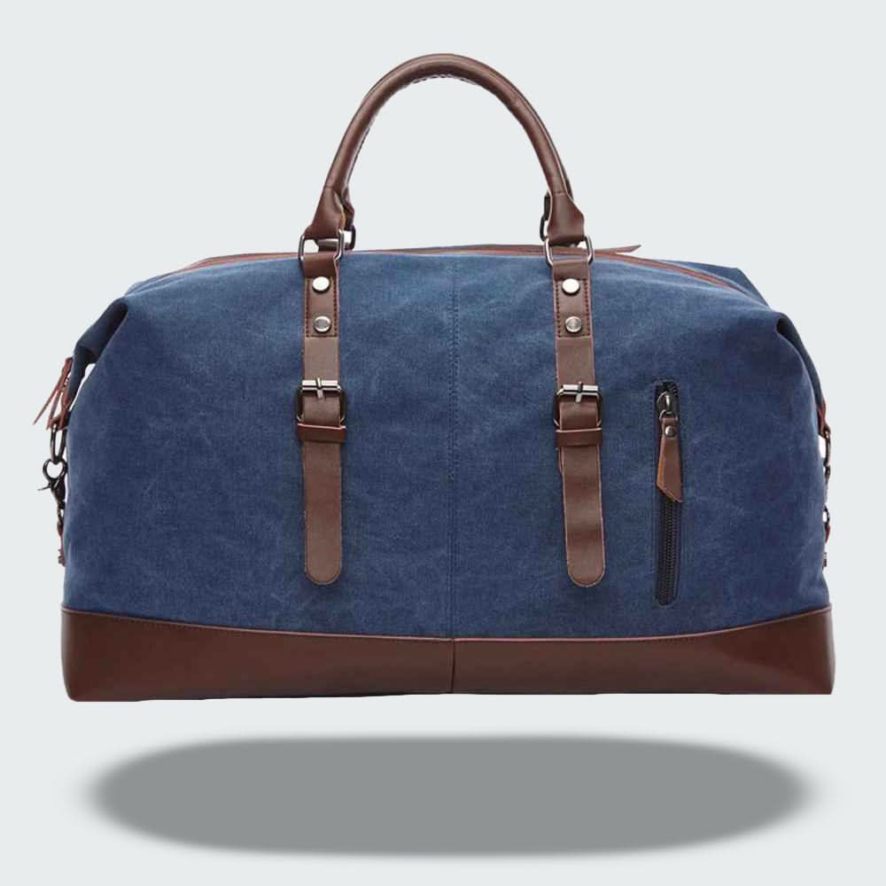 Rejse-Duffelbag i Vokset Canvas – Robust og Vandtæt med Lærdetaljer