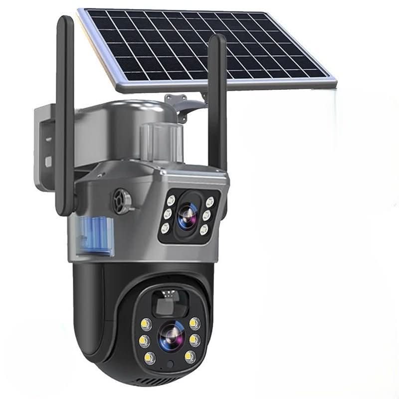 Trådløs 4K Sikkerhedskamera med Solpanel – 360 Grader og Smart Detektion