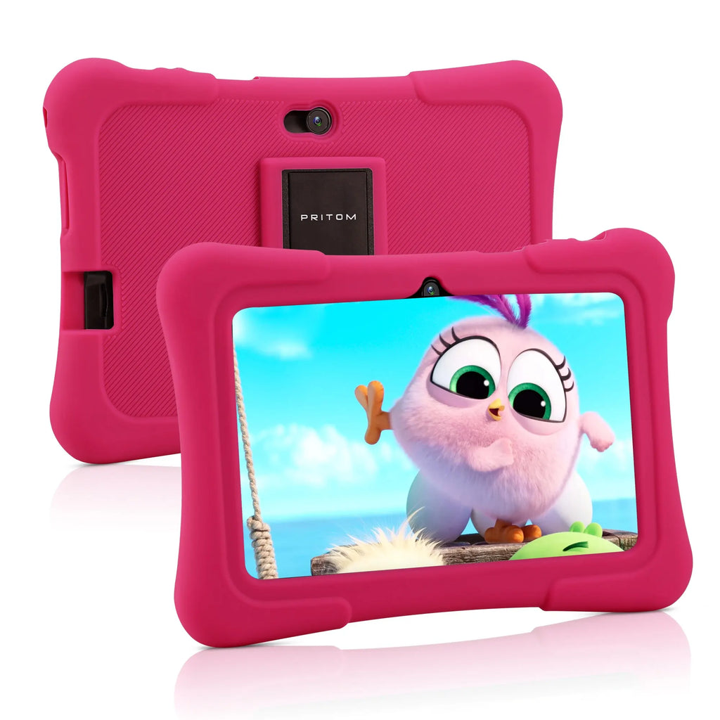 Pritom – Børne-Tablet 7 Tommer Android 10, 32GB Hukommelse med Læringssoftware