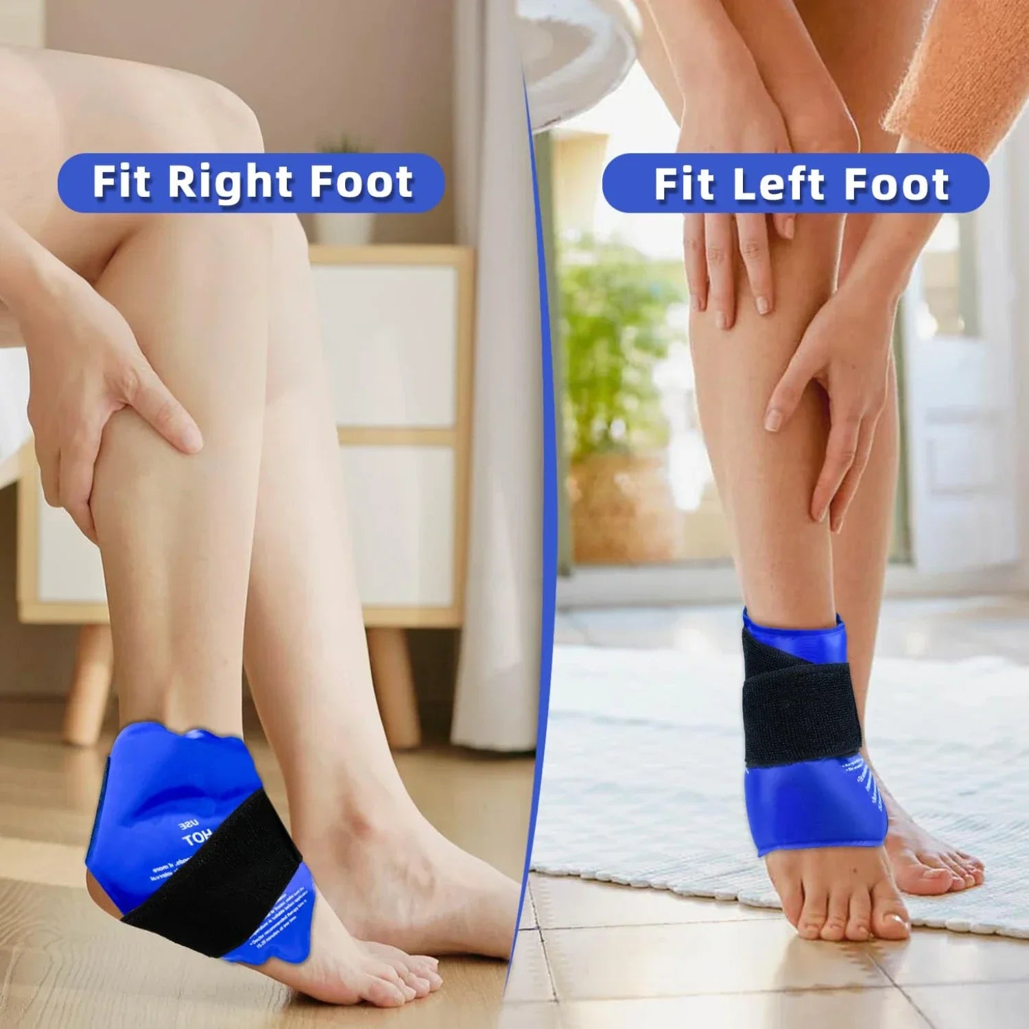Ankelbandage med ispose – Genanvendelig kulde- & varmeterapi til smertelindring
