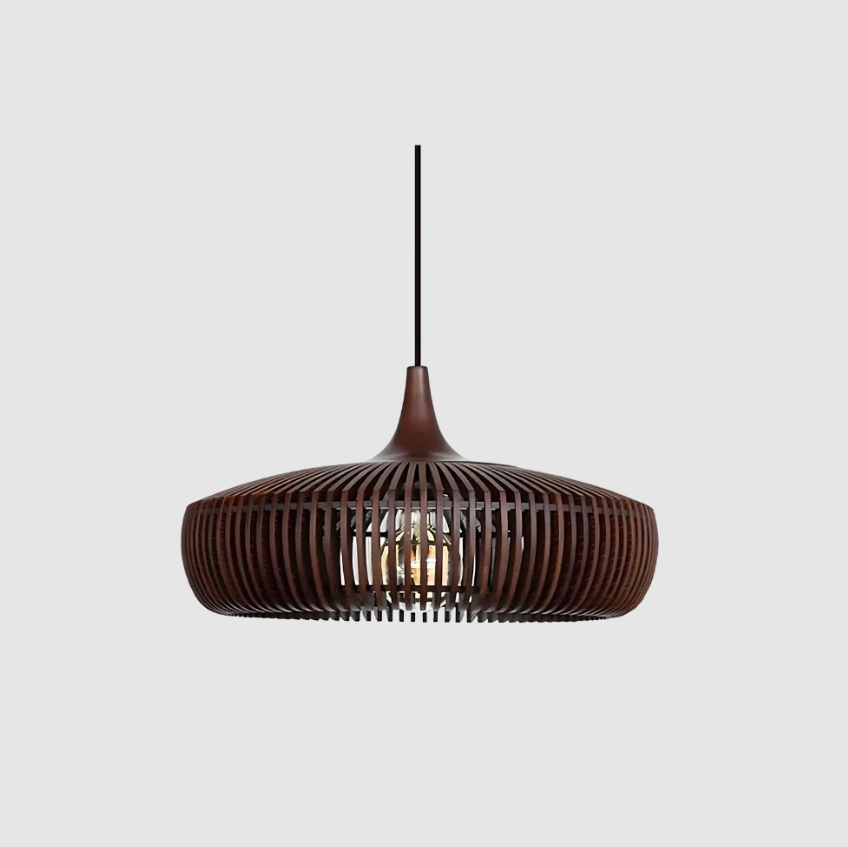 Hinori Loftlampe Japandi Solid Træ Glød