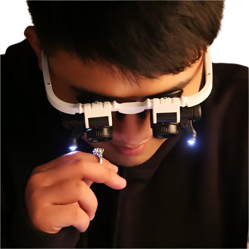 ClaritySight Pro LED Forstørrelsesbriller med 8x, 15x og 23x Zoom | Petprovac