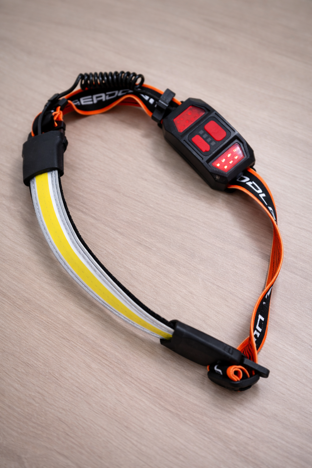 Hopedone Genopladelig Hovedlommelygte 1000 Lumen, 230° Vidvinkel, Vandtæt, 2-Pack, Orange