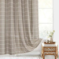 Linned Bruseforhæng Boho – Med Frynser & Jacquard Struktur