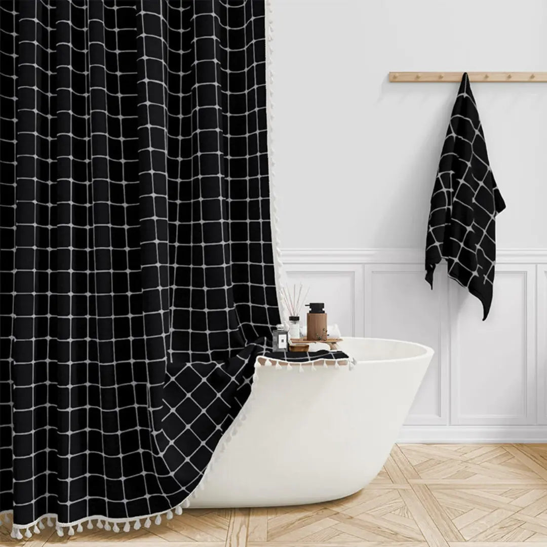 Linned Bruseforhæng Boho – Med Frynser & Jacquard Struktur