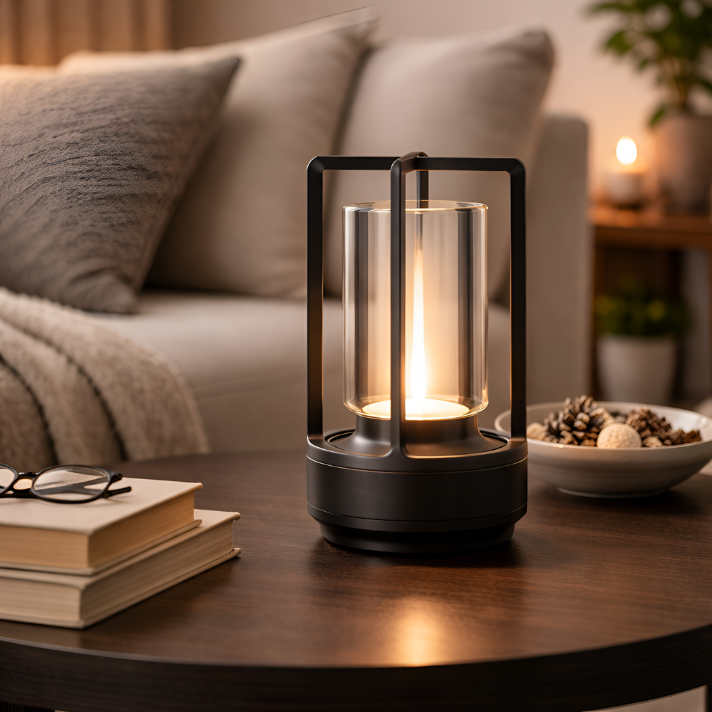 Merrick - Retro LED Bordlampe med USB Opladning