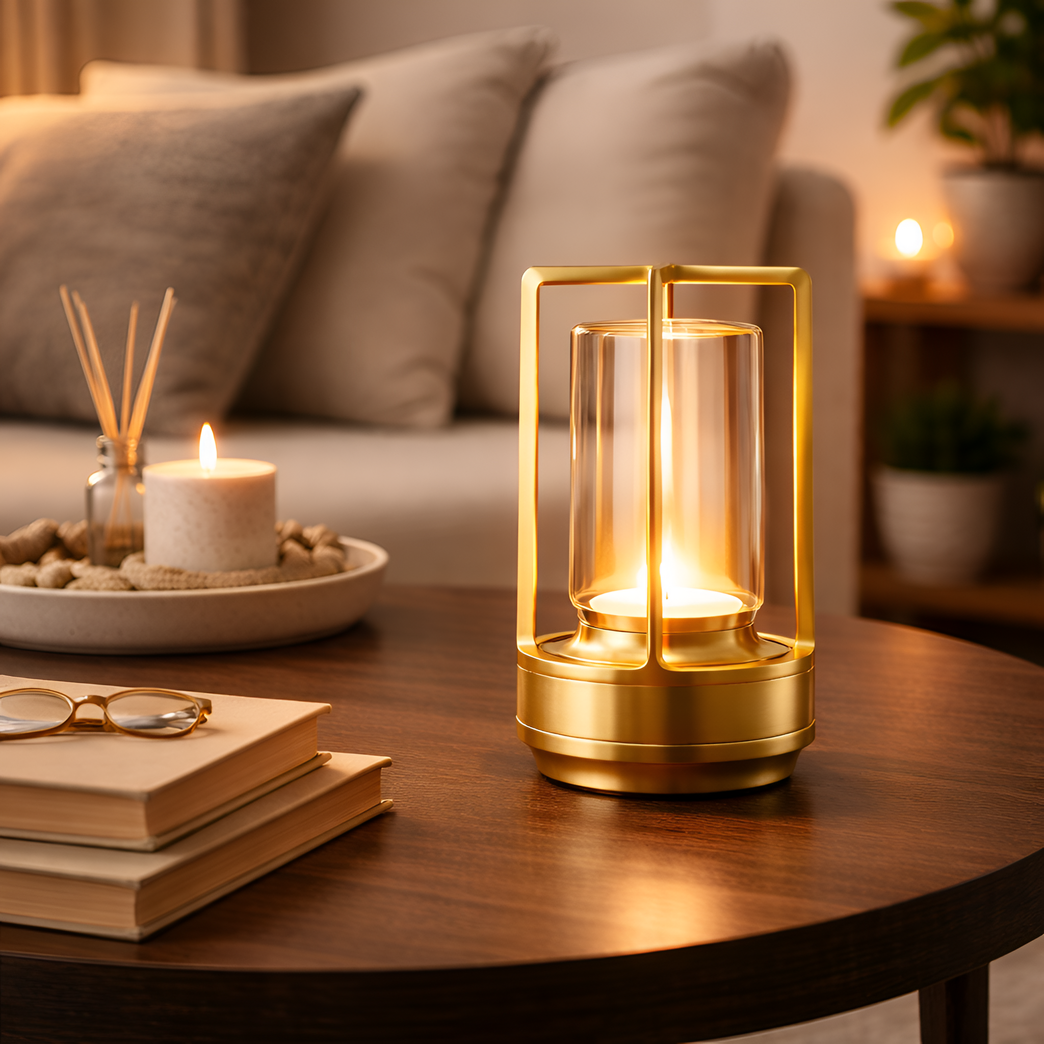Merrick - Retro LED Bordlampe med USB Opladning