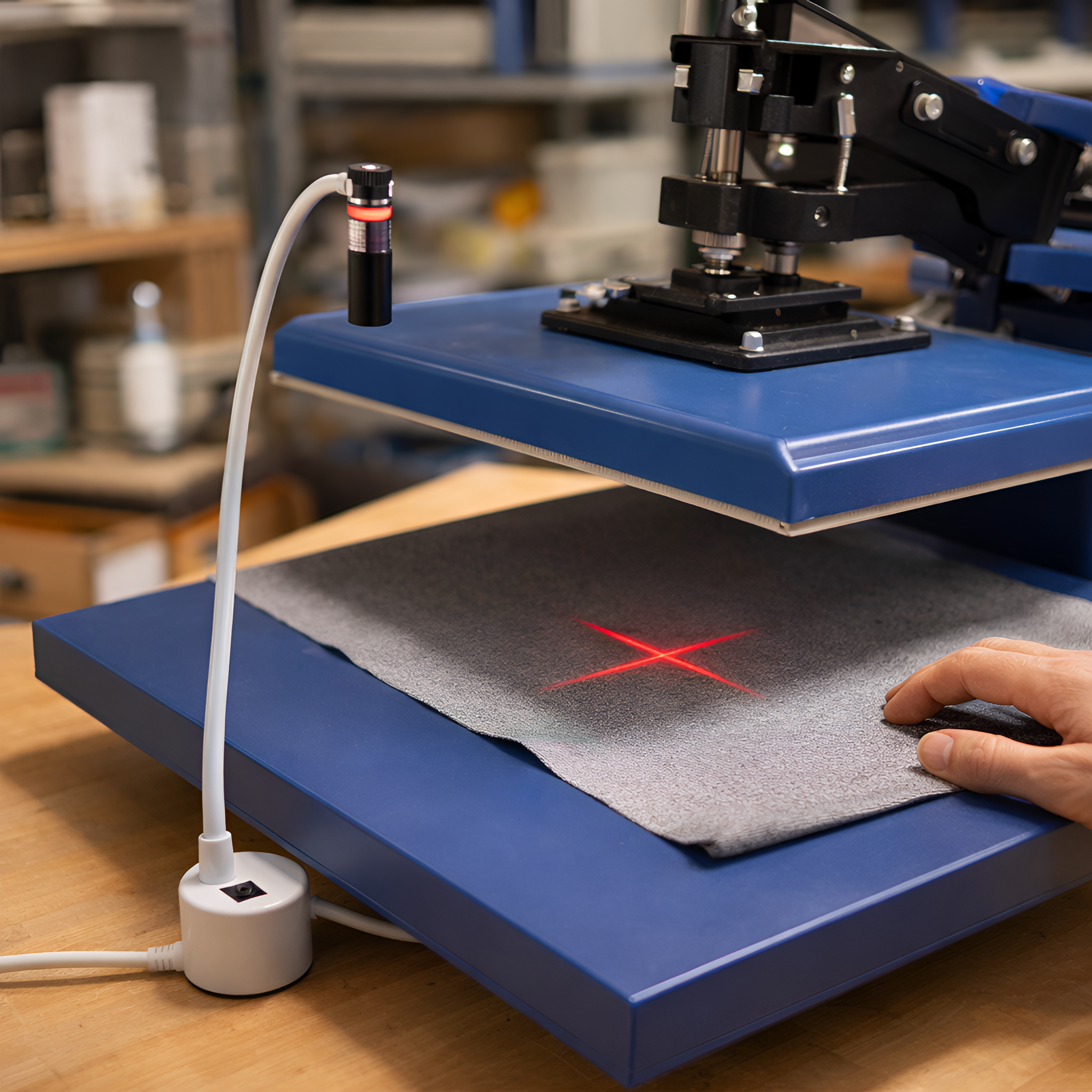 Zyron – USB-laserpositioneringsværktøj med varmepressesæt