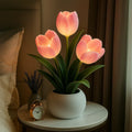 Dekorativ Tulipan LED Lampe med Varmt Lys og Dæmpbart Belysning