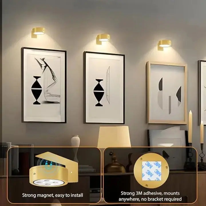 (1+1 Gratis) Trådløs LED-Billede Belysning – Sætter din kunst perfekt i scene