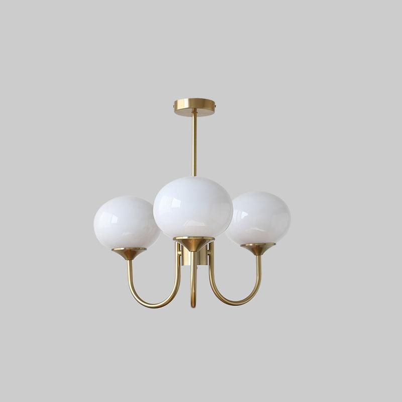 Alora Marshmallow Glam Chandelier Med Lys Rosa Glas