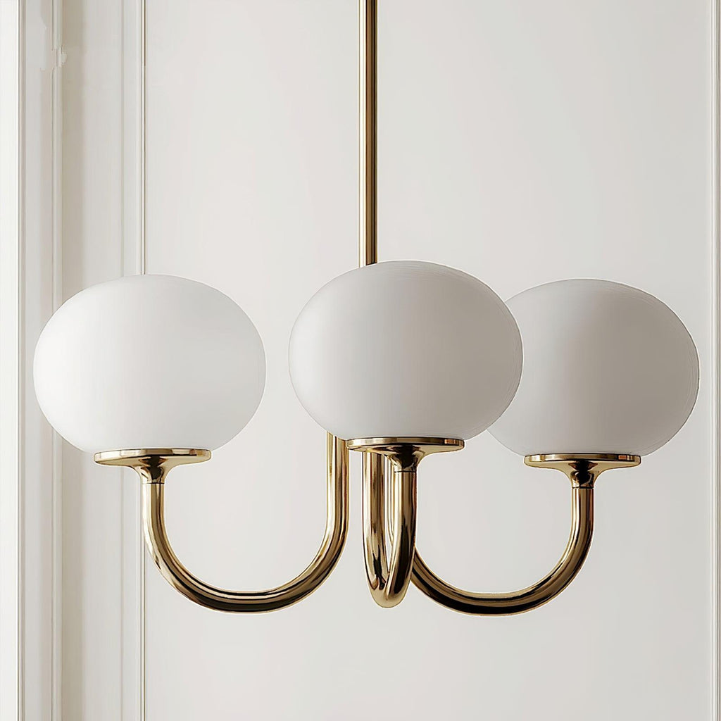 Alora Marshmallow Glam Chandelier Med Lys Rosa Glas