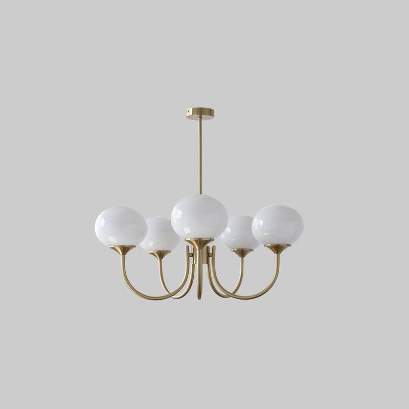 Alora Marshmallow Glam Chandelier Med Lys Rosa Glas
