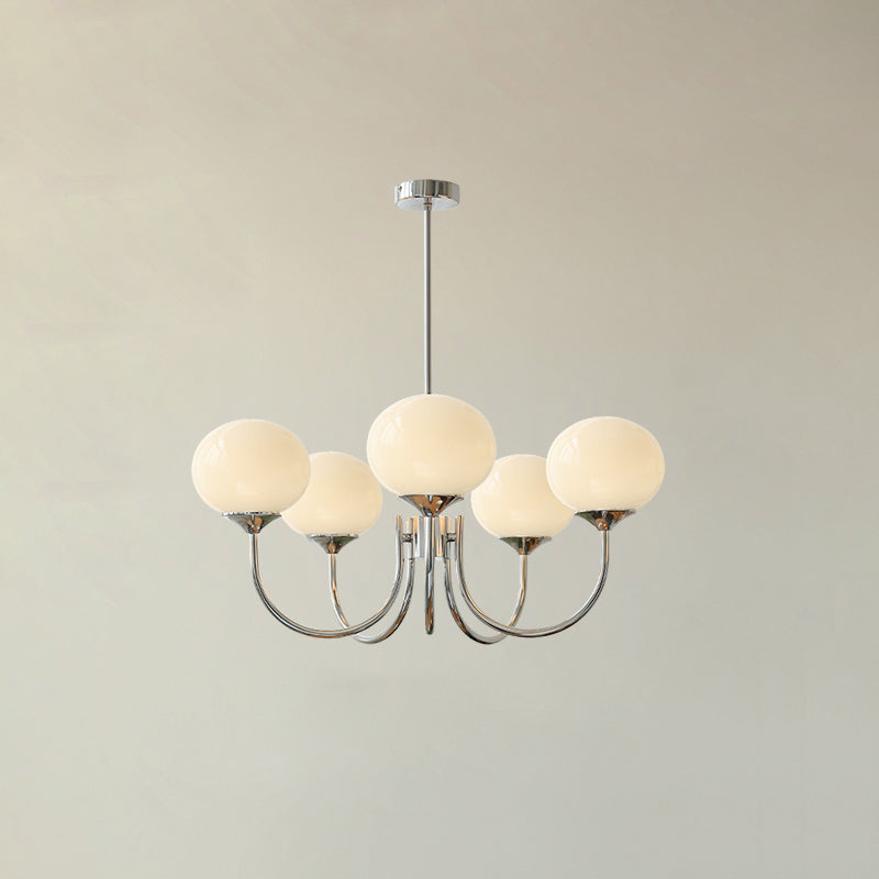 Alora Marshmallow Glam Chandelier Med Lys Rosa Glas