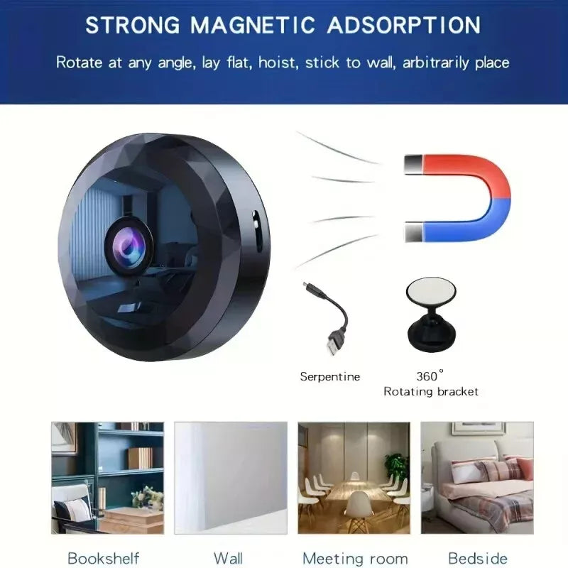 Magnetisk Mini WiFi Kamera – Diskret og Pålidelig til Dag og Nat