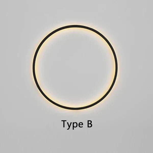 NovaLine Cirkulær Væglampe med Minimalistisk Ringdesign