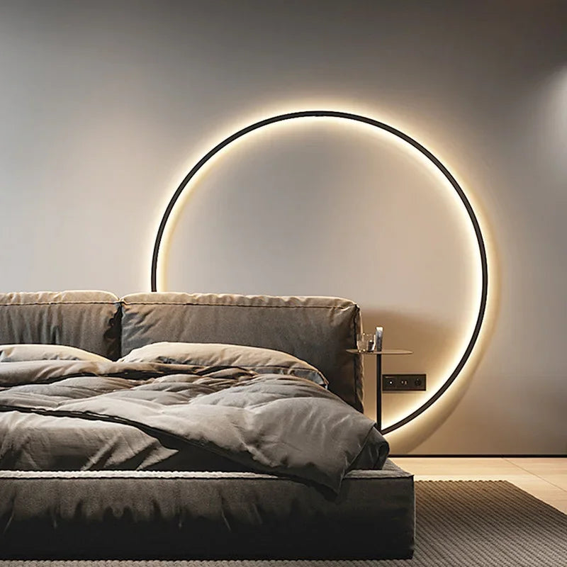NovaLine Cirkulær Væglampe med Minimalistisk Ringdesign